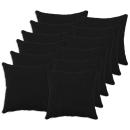Kissenbezug 12 pcs HEERLEN Schwarz 45 x 45 cm Bouclé