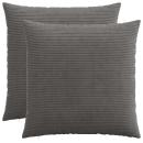 Kissenbezug 2 pcs HEERLEN Dunkelgrau 70 x 70 cm Cord