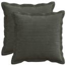 Kissenbezug 2 stk. HOUTEN Anthrazit 40 x 40 cm Cord