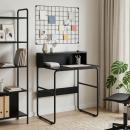 ARDEBO.de - Schreibtisch mit Stauraum Schwarz Eichen-Optik 60 x 50 x 91 cm
