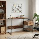 ARDEBO.de - Schreibtisch mit Stauraum Altholz 131,5 x 50 x 75,5 cm