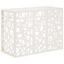 ARDEBO.de - Klimaanlagenabdeckung Weiß 110 x 50 x 80 cm Stahl