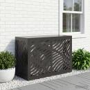 Klimaanlagenabdeckung Schwarz 90 x 40 x 60 cm Stahl
