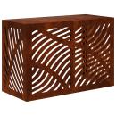 ARDEBO.de - Klimaanlagenabdeckung Rostoptik 90 x 40 x 60 cm Wetterfeststahl