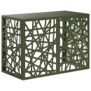 ARDEBO.de - Klimaanlagenabdeckung Olivgrün 100 x 50 x 70 cm Stahl