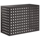 ARDEBO.de - Klimaanlagenabdeckung Schwarz 110 x 50 x 80 cm Stahl