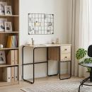 ARDEBO.de - Schreibtisch mit Stauraum Sonoma-Eiche 100 x 50 x 75 cm