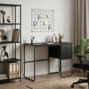 ARDEBO.de - Schreibtisch mit Stauraum Schwarz Eichen-Optik 100 x 50 x 75 cm