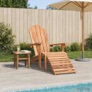 ARDEBO.de - Garten-Adirondack-Stuhl mit Fußstütze Natur Massivholz Teak