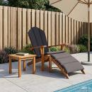 ARDEBO.de - Garten-Adirondack-Stuhl mit Fußstütze Natur Massivholz Teak