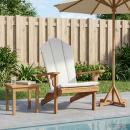 ARDEBO.de - Garten-Adirondack-Stuhl Natur Massivholz Teak