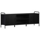 ARDEBO.de - TV-Schrank 133 x 33 x 50 cm Schwarz Eichen-Optik Holzwerkstoff
