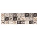 ARDEBO.de - Küchen Teppich Grau-beige Mosaik 150 x 45 cm 100% Polyamid