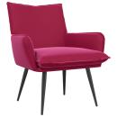 ARDEBO.de - Sessel Weinrot Samt