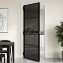 ARDEBO.de - Interior Tür 76 x 201,5 cm Verbautes Glas und Aluminium