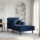 ARDEBO.de - Chaiselongue Marineblau Cordstoff