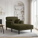 ARDEBO.de - Chaiselongue Grün Cordstoff