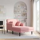 ARDEBO.de - Chaiselongue Rosa Samt
