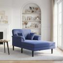 ARDEBO.de - Chaiselongue Polizeiblau Samt
