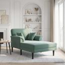 ARDEBO.de - Chaiselongue Meergrün Samt
