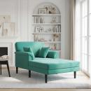 ARDEBO.de - Chaiselongue Türkis Samt