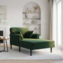 ARDEBO.de - Chaiselongue Dunkelgrün Samt