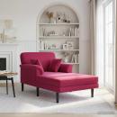 ARDEBO.de - Chaiselongue Weinrot Samt