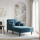 ARDEBO.de - Chaiselongue Blau Samt