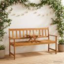 ARDEBO.de - Gartenbank 158 x 55 x 89 cm Massivholz Akazie Natur Rechteckig