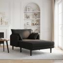 ARDEBO.de - Große Chaiselongue Schwarz Bouclé