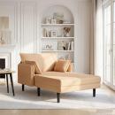 ARDEBO.de - Große Chaiselongue Beige Bouclé