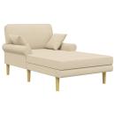 ARDEBO.de - Chaiselongue Creme Stoff