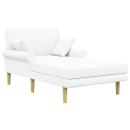 Chaiselongue Weiß Stoff