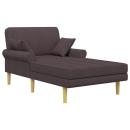 ARDEBO.de - Chaiselongue Dunkelbraun Stoff
