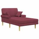 ARDEBO.de - Chaiselongue Weinrot Stoff