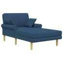 ARDEBO.de - Chaiselongue Blau Stoff