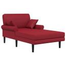 ARDEBO.de - Chaiselongue Weinrot Kunstleder