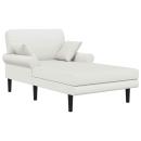ARDEBO.de - Chaiselongue Weiß Kunstleder