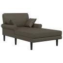 ARDEBO.de - Chaiselongue Grau Kunstleder