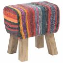 ARDEBO.de - Bank 40 x 30 x 45 cm Echtes Leder Mehrfarbig