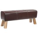 ARDEBO.de - Bank 110 x 30 x 45 cm Echtes Leder Dunkelbraun