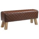 ARDEBO.de - Bank 110 x 30 x 45 cm Echtes Leder Diamant-Braun