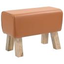 ARDEBO.de - Bank 60 x 30 x 45 cm Echtes Leder Braun