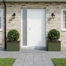 ARDEBO.de - Garten-Pflanzkübel mit LED 2 stk. Olivgrün 40 × 60 × 40 cm