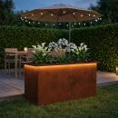 ARDEBO.de - Garten-Pflanzkübel mit LED Rostoptik 40 x 80 x 40 cm