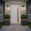 ARDEBO.de - Garten-Pflanzkübel mit LED 2 stk. Schwarz 40 x 40 x 40 cm Stahl