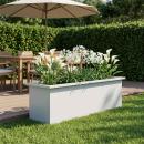ARDEBO.de - Garten-Pflanzkübel mit LED Weiß 30 × 100 × 30 cm Stahl