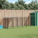 ARDEBO.de - Hundezwinger Schwarz 330x110x110 cm Stahl