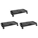 ARDEBO.de - Transportroller 3 Stk. Schwarz Polypropylen 200 kg