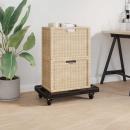 ARDEBO.de - Transportroller 3 Stk. Schwarz 58x38x12 cm Polypropylen